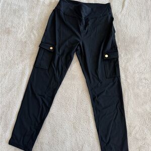 Black Cargo Leggings
